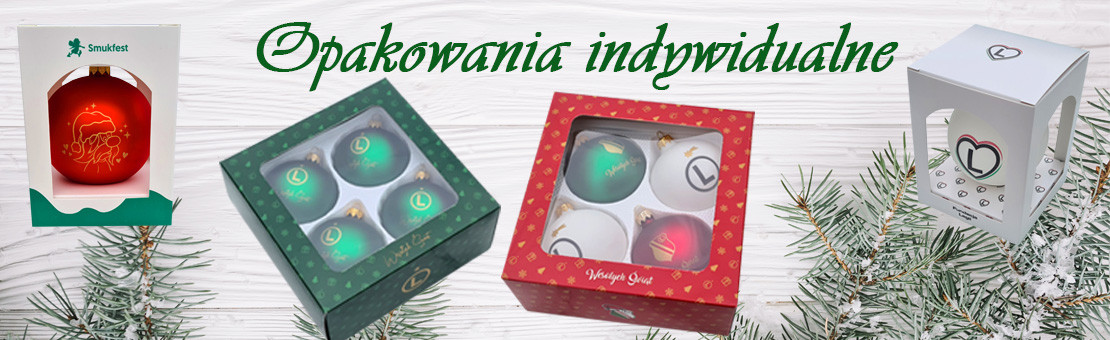 Opakowania indywidualne na bombki choinkowe